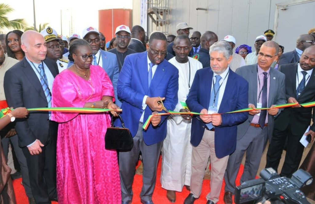 Le Président de la République Macky Sall inaugurant samedi 11 février 2023, la deuxième centrale de Malicounda d’une capacité de 120 MW