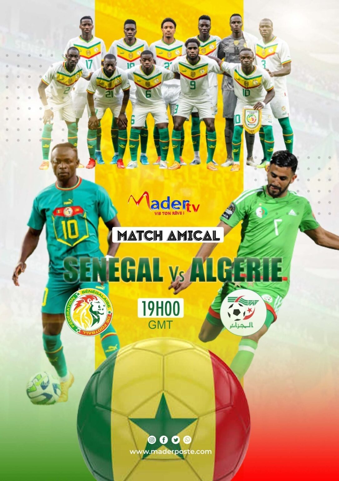 Sénégal vs Algérie, un amical au parfum de revanche MaderPost