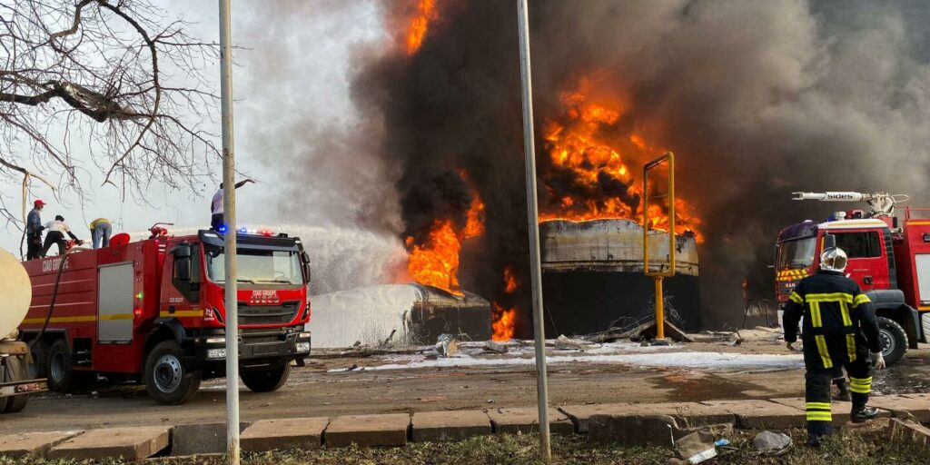 Conakry explosion d'un dépôt des hydrocarbures à Kaloum