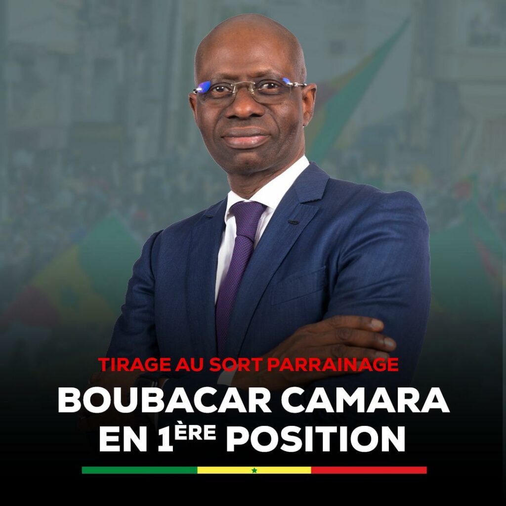 Vérification des parrainages, Boubacar Camara en 1ère position