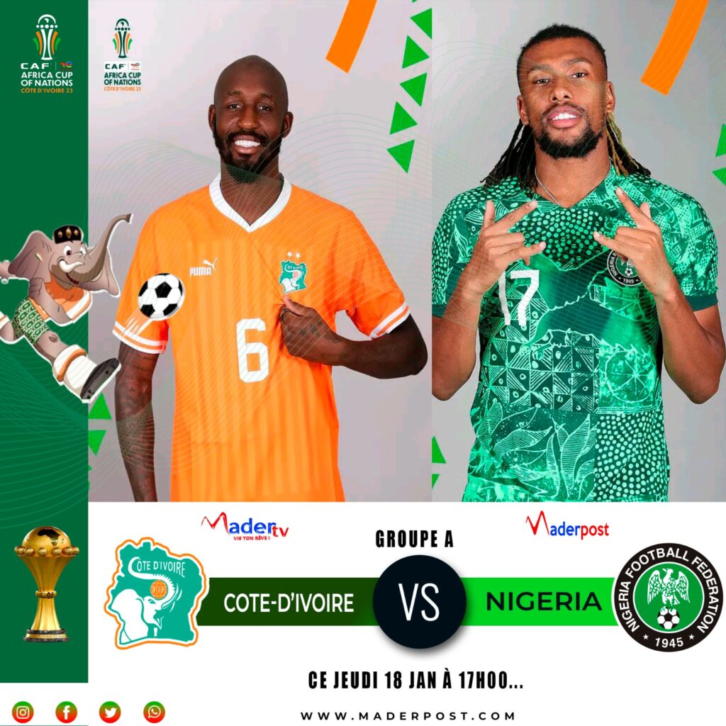 Côte d’Ivoire vs Nigéria Can 2023