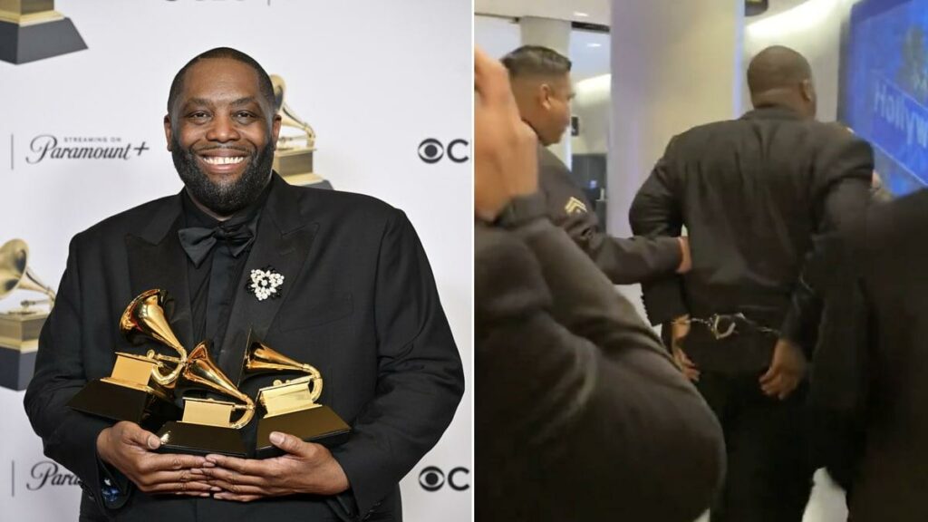 Killer Mike escorté menottes aux poignets